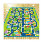 Tapis de jeu circuit voiture de course tapis rectangle g�ant jouet cadeau pour b�b� enfant mixte