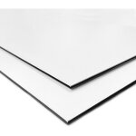 Signaletique. biz france - panneau aluminium composite blanc 100x300 mm ? paisseur 2 mm ? plaque rigide ...
