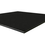 Signaletique. biz france - panneau aluminium composite noir 500x500 mm ? �paisseur 3 mm ? plaque rigide ...