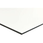 Signaletique. biz france - panneau aluminium composite blanc 900x900 mm ? �paisseur 3 mm ? plaque rigide ...