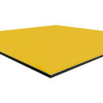 Signaletique. biz france - panneau aluminium composite jaune 200x200 mm ? �paisseur 3 mm ? plaque rigide ...