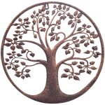 Signes grimalt - applique ornement arbre de vie ronde métal gris 30x30x1cm Signes grimalt - applique ornement arbre de vie ronde métal gris 30x30x1cm