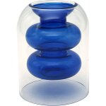 Signes grimalt - crystal vase vases et porte - greffe vase bleu - 11x9x9cm