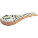 Cuill�re bo�tes et plateaux de cuisine olives cuill�re marron carr�e - 3x25x9cm - signes grimalt