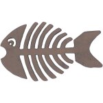 Signes grimalt dessous de plat en pines de poisson de jardin dessous de plat gris - 17x28x2cm