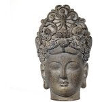 Signes grimalt - figure de figurines de bouddha bouddha head beige 14x15x24cm 23724