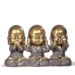 Signes grimalt - figure de figurines de bouddha figure moines golden buddas 7x25x16cm 23715