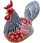 Signes grimalt - figurine coq poule rouge - 14x18x10cm