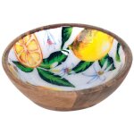Signes grimalt plateau de cuisine bol avec des cotons de citrons et des plateaux verts 7x20x20cm 25181 ...