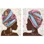 Signes grimalt - table de mur adorno tableau africain tableau 2 unit�s brown pictures 4x60x80cm 26683 ...