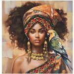 Signes grimalt - tableau d�coratif ethnique africain, peinture murale, design exotique moderne, pour ...