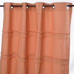 Thedecofactory - signes - rideau en coton � oeillets terra cotta 150x250