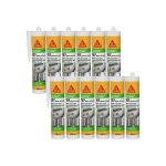 Sika - lot de 12 mastics acryliques seal 107 joint et fissure - blanc - 300ml