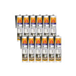 Sika - lot de 12 mastics silicone seal 110 menuiserie & vitrage - noir - 300ml