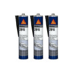 Sika - lot de 3 colles mastic marine flex 291i - noir - 300ml