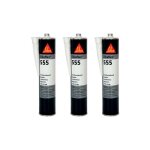 Sika - lot de 3 colles de vitrage flex 555 - noir - 300ml