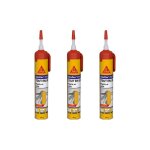 Sika - lot de 3 mastics colle multi - usages flex 11 fc purform - sans pistolet - gris b�ton - 260 g