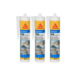 Sika - lot de 3 mastics silicones anti - moisissure seal 108 sanitaire - transparent - 300ml
