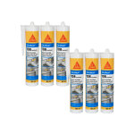 Sika - lot de 6 mastics silicones anti - moisissure seal 108 sanitaire - transparent - 300ml