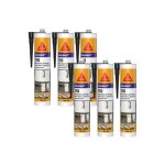 Sika - lot de 6 mastics silicone seal 110 menuiserie & vitrage - noir - 300ml
