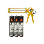 Sika - pack caravan 3 colles mastic flex 522 caravan 300ml - pistolet manuel mk2 evo 300 ml