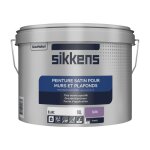 Peinture murs et plafonds 10l blanc satin