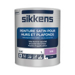 Sikkens artisans - peinture murs et plafonds 1l blanc satin