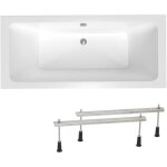 Siko - 180 x 80 cm nora plus baignoire rectangulaire avec pieds, acrylique, gauche et droite, blanc (no1800plu ... Siko - 180 x 80 cm nora plus baignoire rectangulaire avec pieds, acrylique, gauche et droite, blanc (no1800plu ...