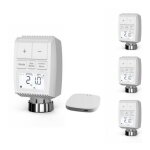 Silamp - kit de 4 t�tes thermostatiques connect�es universelle avec ecran lcd + passerelle zigbee