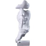 Silence du penseur, creative penseur statue sculpture abstraite silence est or penseur statue, sculptures ...
