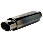 Silencieux echappement universel sortie gun metal - inox