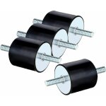 Silent bloc m8, 4pcs plot anti vibration silenbloc caoutchouc, double extr�mit�s vis absorbeur anti vibration ...