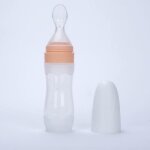 Silicone baby food dispensing spoon, fruit squeezer feeder for kids, suitable for travel, toddlers and ...