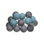 Guirlande lumineuse boule 10 pcs à piles 6cm - gris / bleu silumen Guirlande lumineuse boule 10 pcs à piles 6cm - gris / bleu silumen