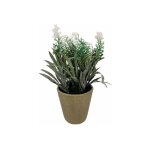 Plante artificielle lavande avec pot h. 17cm - motif 3 silumen Plante artificielle lavande avec pot h. 17cm - motif 3 silumen