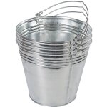 Silverline - seaux en acier galvanisé, 3 pcs 14 l Silverline - seaux en acier galvanisé, 3 pcs 14 l