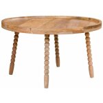 Simbal - table basse ronde �60cm manguier massif