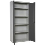 Simonrack - armoire m�tallique balai 1800x800x400 mm, 2 porte, 4 �tag�res, gris / anthracite - simonlocker ...
