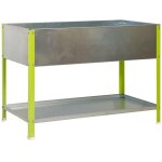 Simonrack - potager urbain m�tallique 850x1200x400 mm, 150 l, jardini�re ext�rieure r�sistante vert / ...