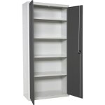 Simonrack - simonlocker armoire m�tallique avec 4 �tag�res (180x80x40cm) blanc et anthracite