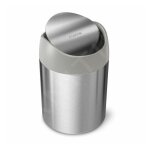 Simplehuman - poubelles - mini poubelle de table, 1, 5 l, inox brossé cw2084 Simplehuman - poubelles - mini poubelle de table, 1, 5 l, inox brossé cw2084