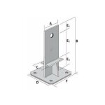 Simpson strong tie - pied de poteau en âme avec platine simpson - ppsdt230 Simpson strong tie - pied de poteau en âme avec platine simpson - ppsdt230