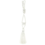 Single - embrasse pour rideau à pompon coloris - blanc Single - embrasse pour rideau à pompon coloris - blanc
