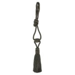 Single - embrasse pour rideau à pompon coloris - gris anthracite Single - embrasse pour rideau à pompon coloris - gris anthracite