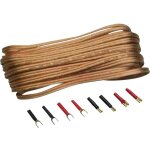 Sinuslive jeu de cbles pour haut - parleurs hifi auto 2 x 2. 5 mm 10. 00 m dor, avec fiche mle