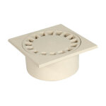 Nicoll ? siphon de sol pvc sable 200 x 200 mm ? sortie verticale ? garde d'eau 36 mm ? r�sistance classe ...