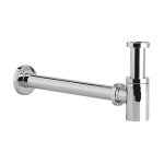 Rue du bain - siphon court lavabo design totem tubulaire - laiton chrom