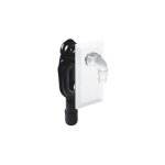 Siphon encastrable compact bonomini pour machine a' laver en pp noir avec plaque abs chrome'e, bonde ...