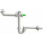 Kiamami valentina - siphon d'vier double entre avec vidange latrale de l'appareil space cross 2