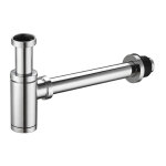 Zvd - siphon de lavabo en acier inox - hauteur rglable, set de siphon g114 pour vasque et lavabo